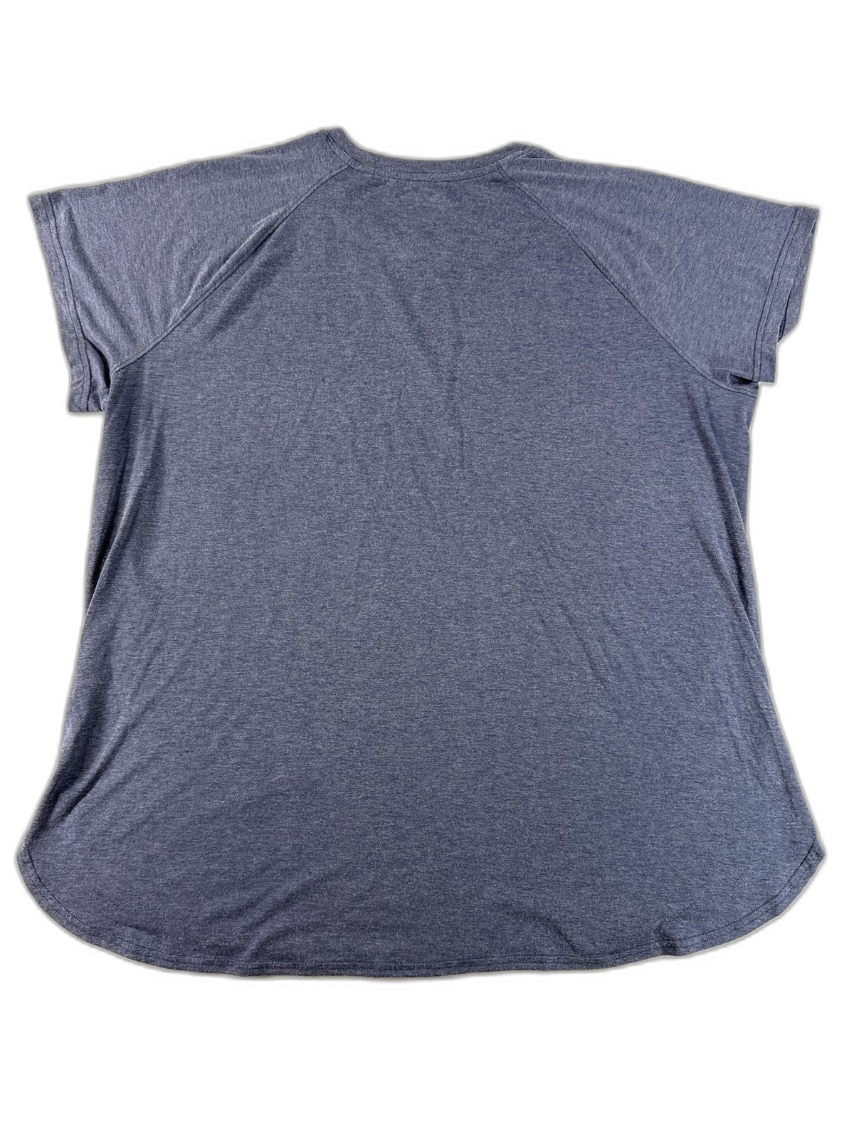 Tek Gear Heather Tee 1X Gray Polyester TENCEL Lyocell Spandex Crewneck Short Dry