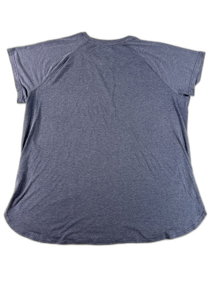 Tek Gear Heather Tee 1X Gray Polyester TENCEL Lyocell Spandex Crewneck Short Dry
