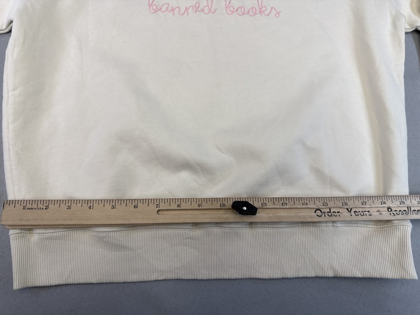 LINGUA FRANCA Crewneck Sweatshirt L Cream 100% Organic Cotton Regular Fit Long