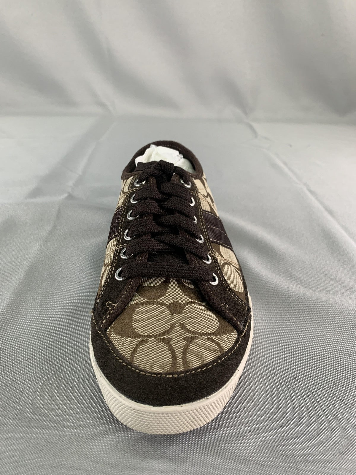 Coach Shoes Womens Size 8 Brown Signature Canvas Brad Lace Up Sneakers Unbranded