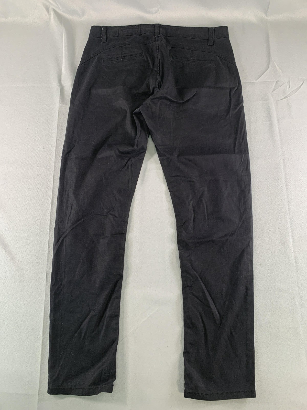 SWY Denim Pants Womens 26 Black Chino Straight Leg Stretch Twill USA Casual on