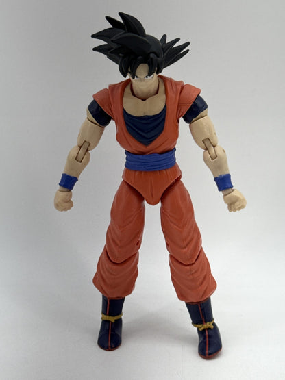 B.S./S./JTA Goku Anime Action Figure 6 Inch Orange Blue Plastic Articulated Ball