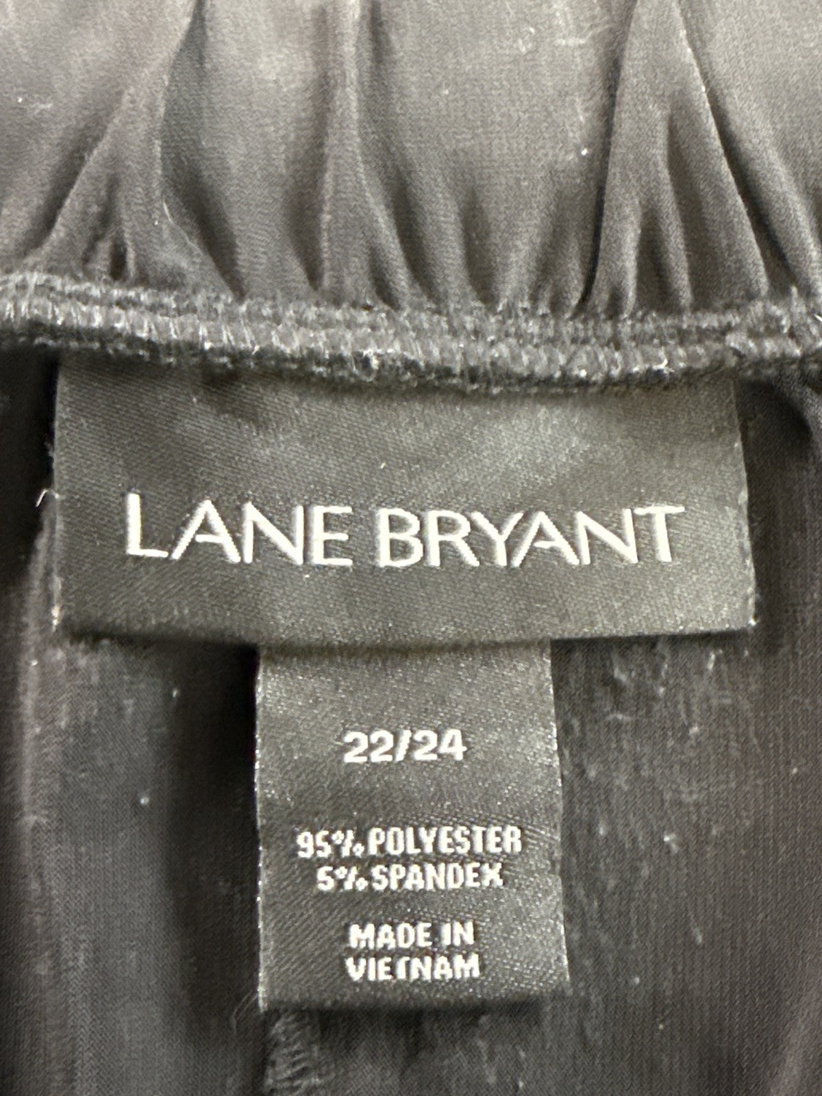 Lane Bryant Asymmetrical Skirt 22 Womens 22/24 Black Polyester Spandex Elastic