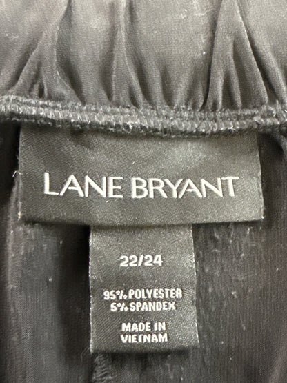 Lane Bryant Asymmetrical Skirt 22 Womens 22/24 Black Polyester Spandex Elastic