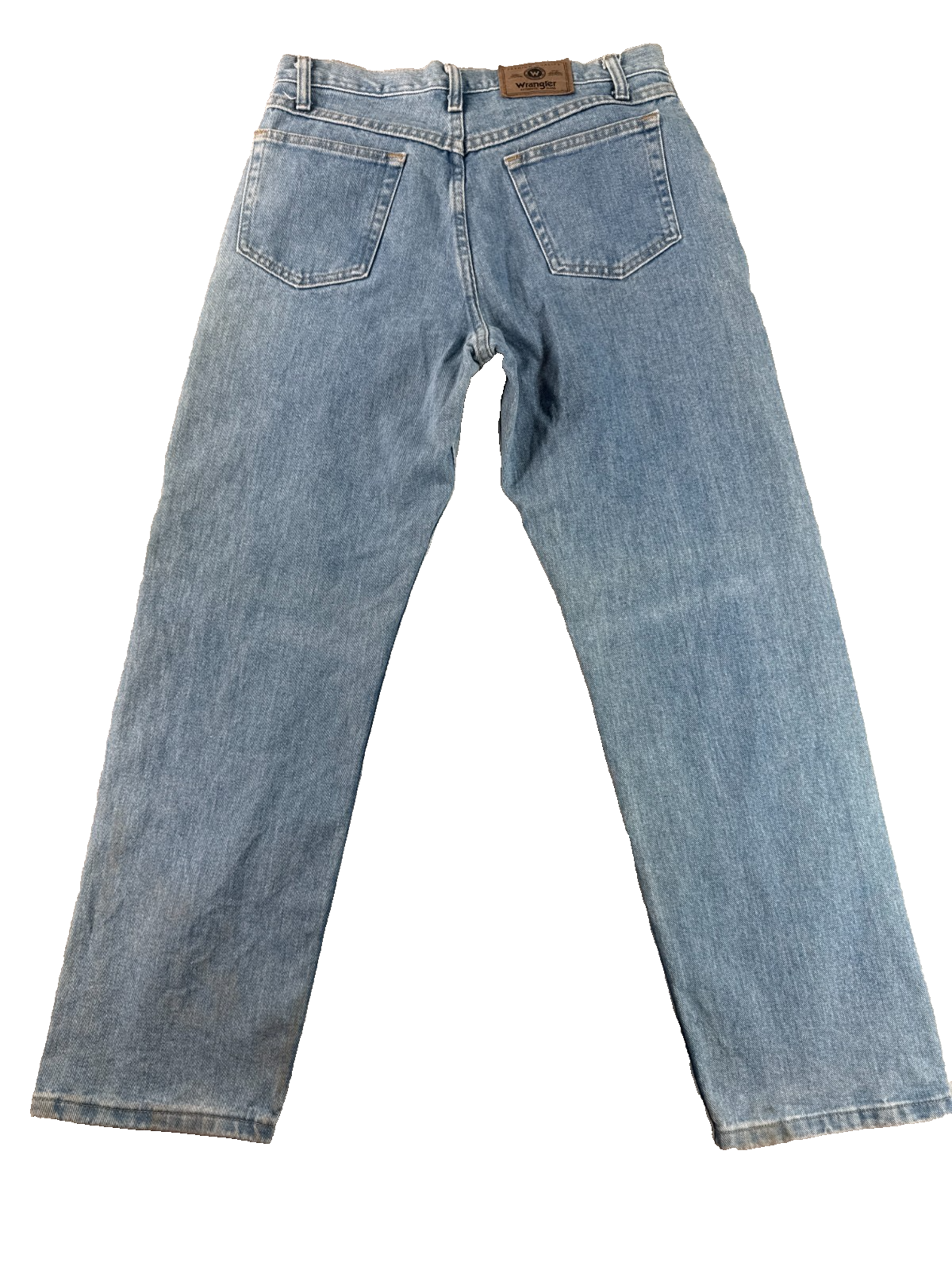 Wrangler Jeans Mens 31 Vintage Light Wash Denim Straight Leg 97601SB Workwear