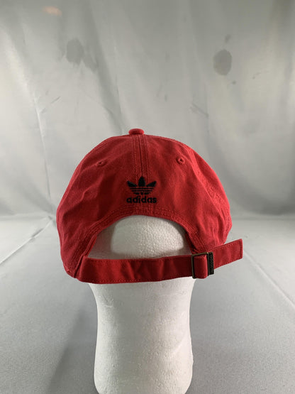 Adidas Originals Hat Cap Strap Back Mens One Size Red Trefoil Embroidered Logo