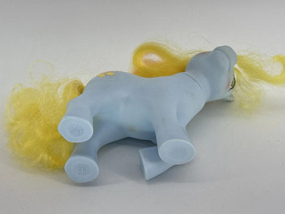 Blue Cuddles My Little Pony G1 1984 Magic Message Hasbro Vintage With Bear White