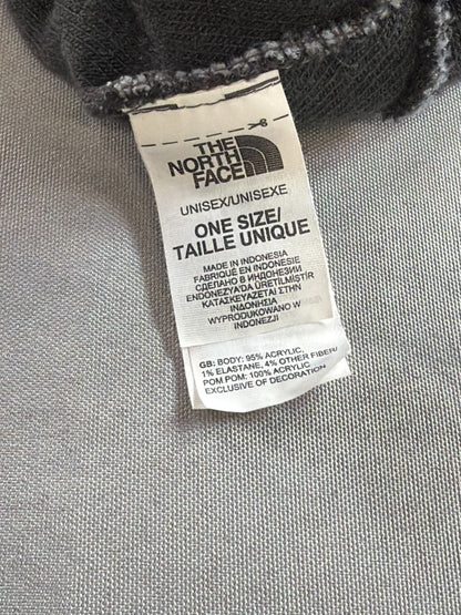 North Face Ski Tuke Bear Pom Beanie Reversible Gray Black 1966 Knit Hat OS NWT