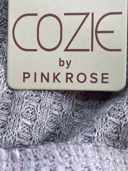 Cozie by Pink Rose Pants Womens Small Lilac Mauve Marled Waffle Knit Lounge