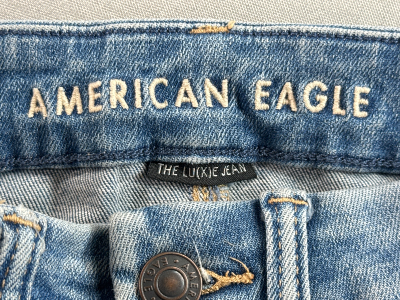 American Eagle Next Level Jegging Jeans 00 X-Short Distressed Raw Hem Blue