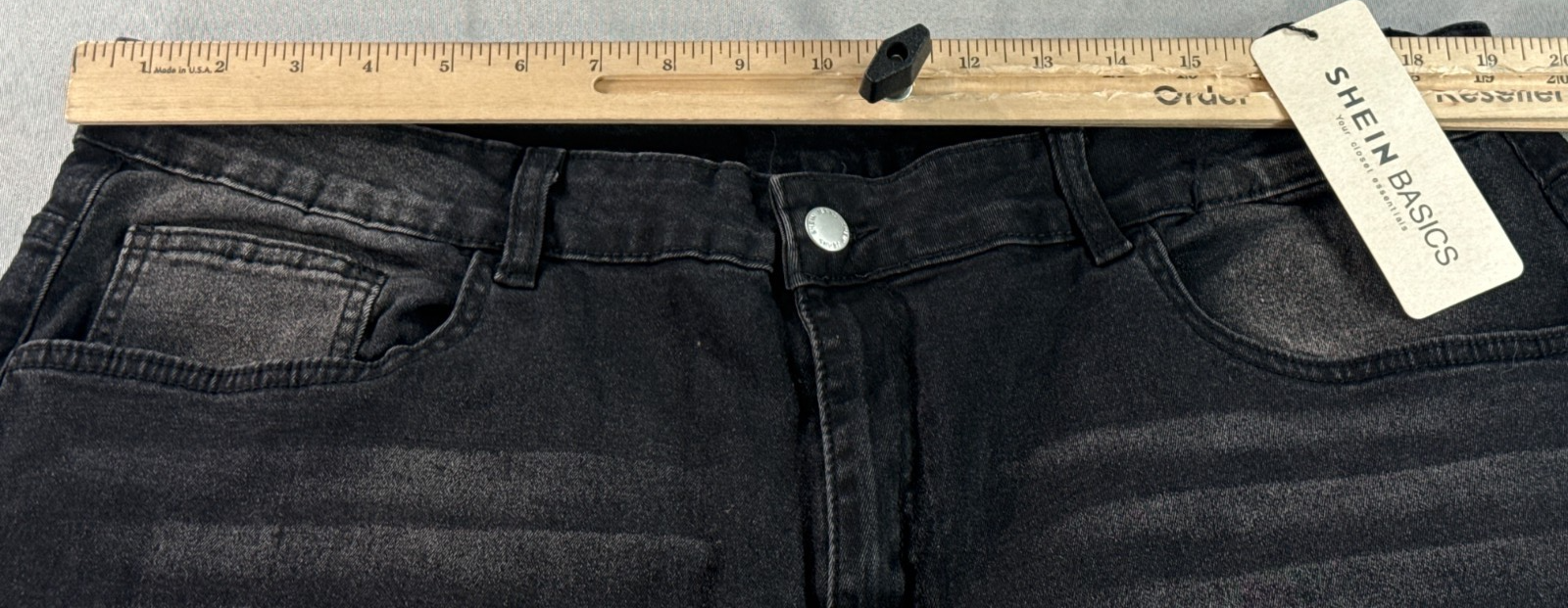 Shein Curve Black Wash Skinny Jeans Womens 4XL Stretch High Rise Denim Pants