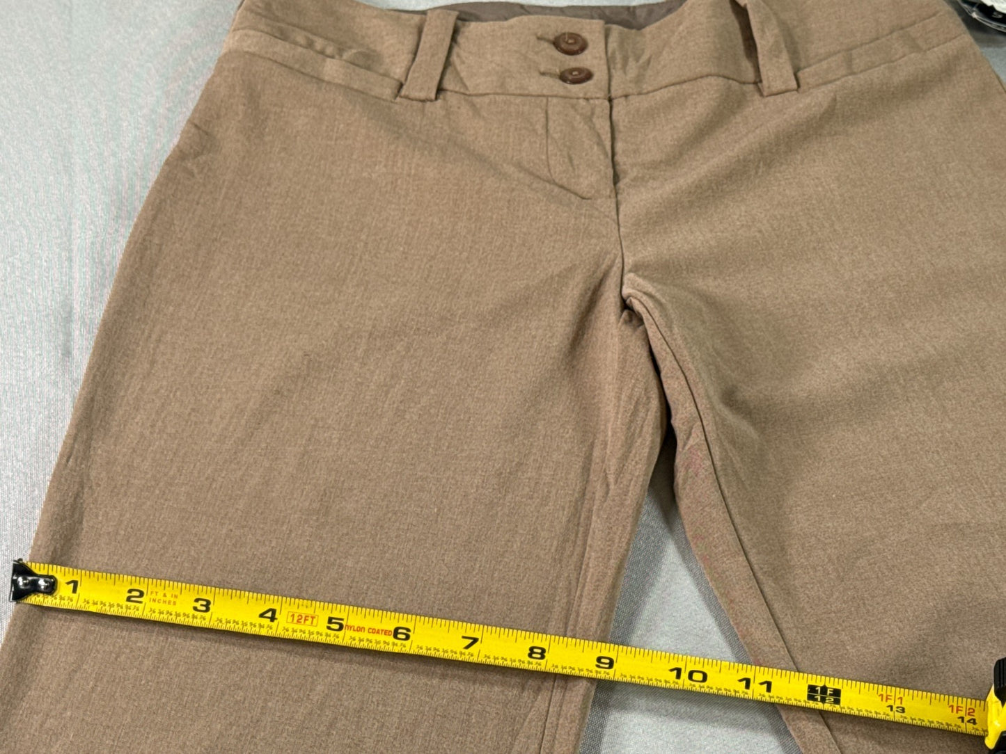 IZ Byer California Dress Pants Womens 1 Camel Bootcut Career Stretch Slacks