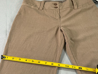 IZ Byer California Dress Pants Womens 1 Camel Bootcut Career Stretch Slacks