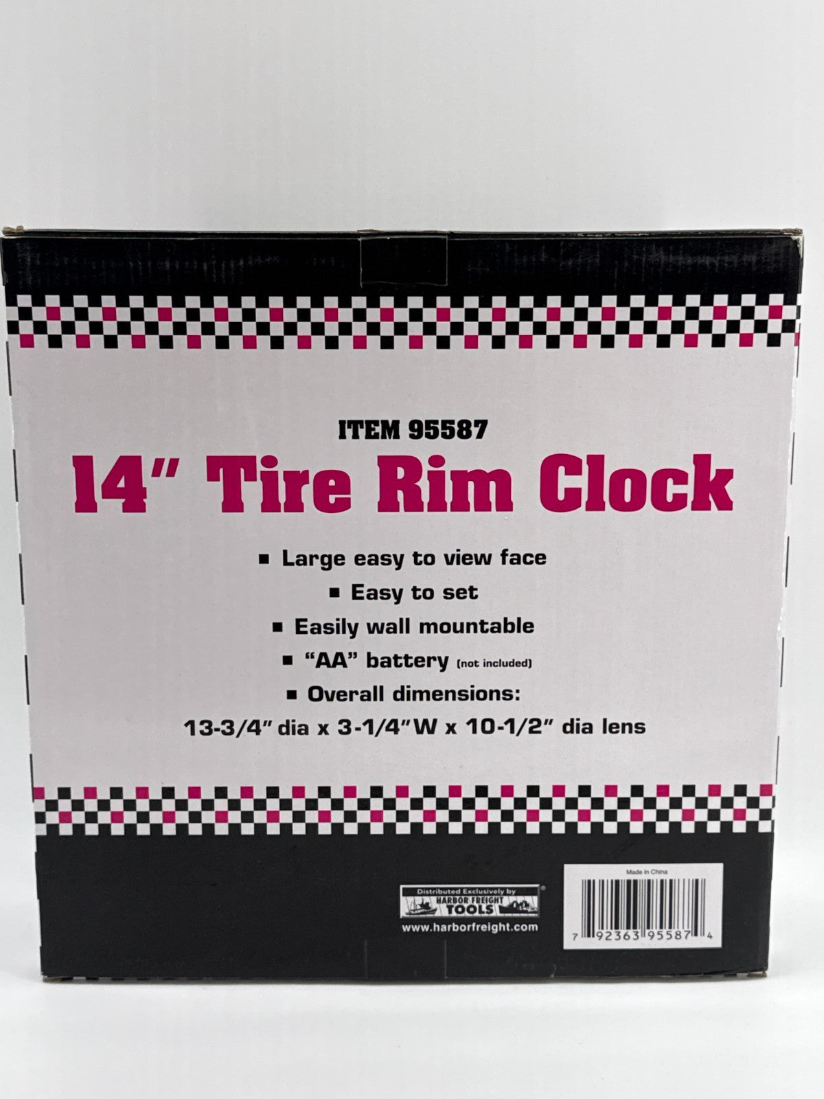 14" Tire Rim Wall Clock Racing Wheel Garage Man Cave Decor Quartz Analog 95587