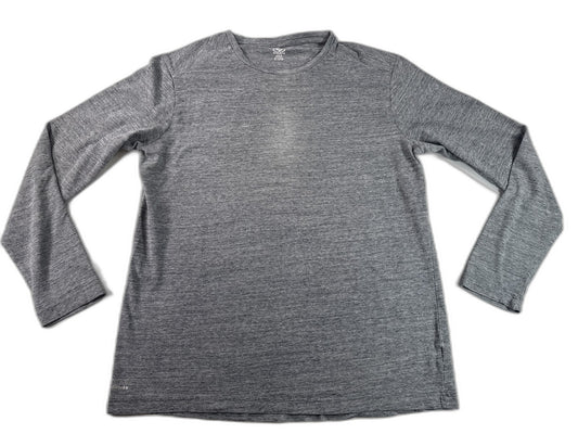 ATHLETIC WORKS Shirt M (38 40) Gray Knit Long Sleeve Crewneck Regular Fit