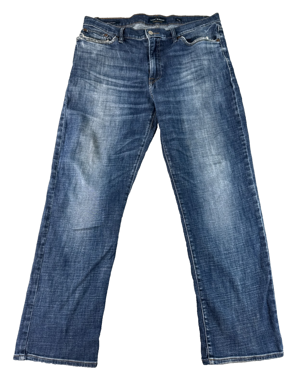 Lucky Brand 363 Straight Jeans Mens 34x30 Blue Medium Wash Stretch Denim
