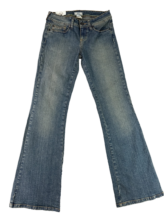 SO Wear It Declare It Flare Jeans Womens 3 Short Blue Stretch Bootcut Denim