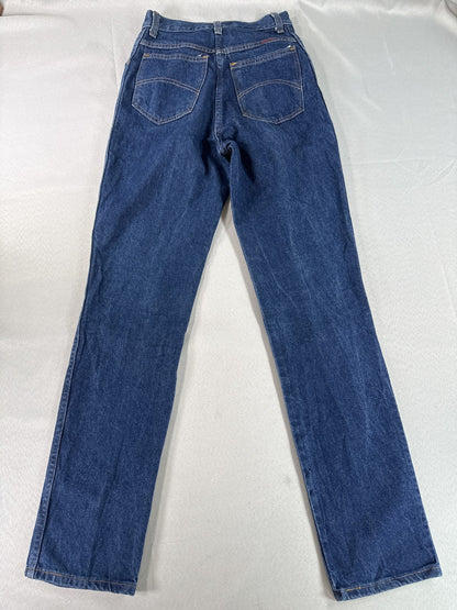 Unbranded High Rise Straight Leg Jeans Womens 8 Blue 100% Cotton Vintage Denim