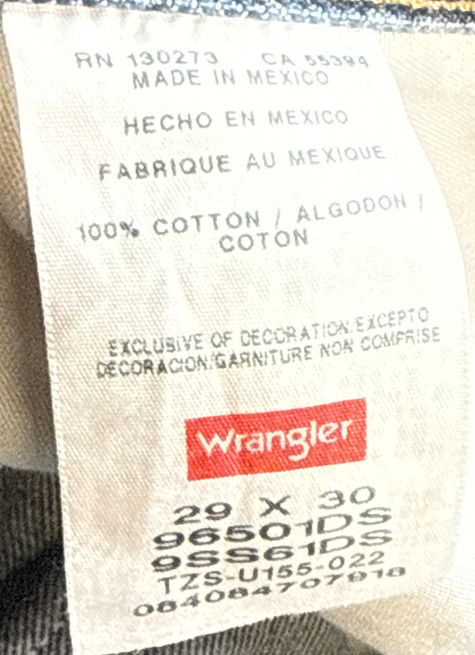 Wrangler Jeans Mens 29x30 Blue Regular Straight Leg Denim Medium Wash 100 Cotton