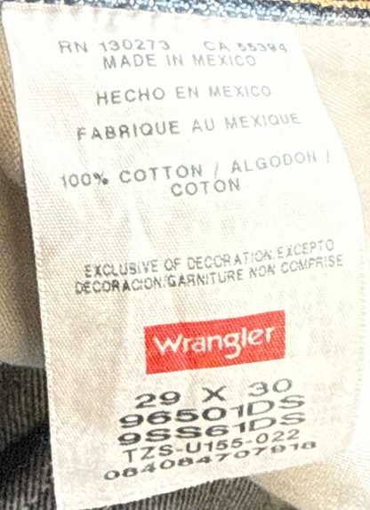 Wrangler Jeans Mens 29x30 Blue Regular Straight Leg Denim Medium Wash 100 Cotton