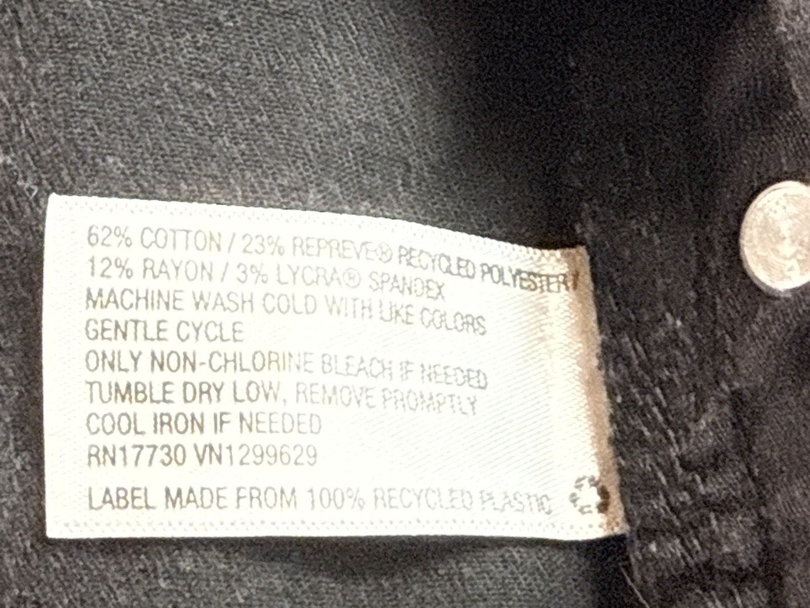 Ava & Viv Jeans Womens 18W Washed Black High Rise Skinny Stretch Plus Comfort