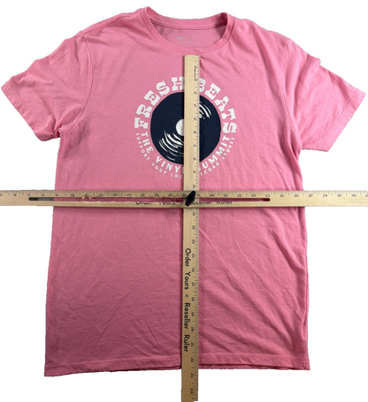 Old Navy Fresh Beats Vinyl Summit Record Store Graphic Tee Womens Small Pink