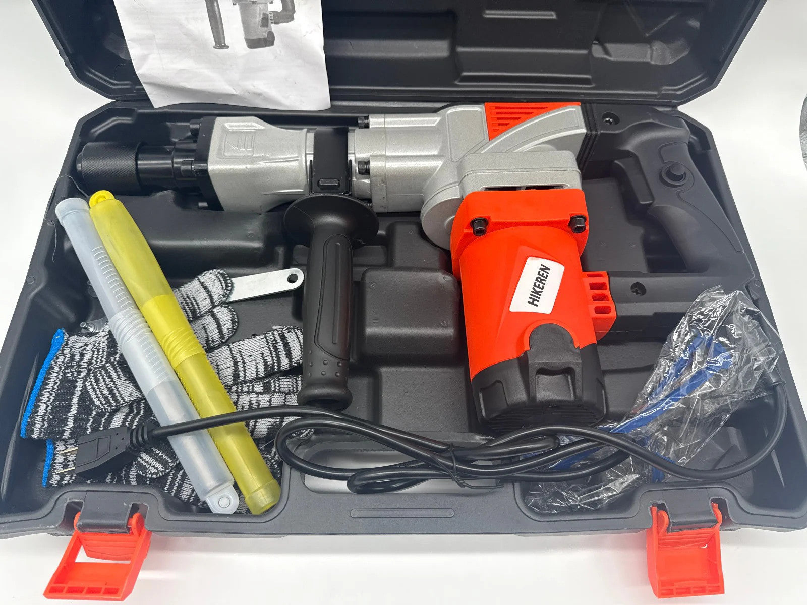 1400W Electric Demolition Jack Hammer Concrete Breaker Kit w Chisels Case 901