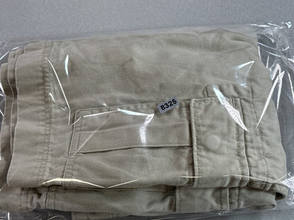 LECAVY Cargo Shorts 28 Khaki Regular Fit Chino Cotton Pockets Outdoor Pants