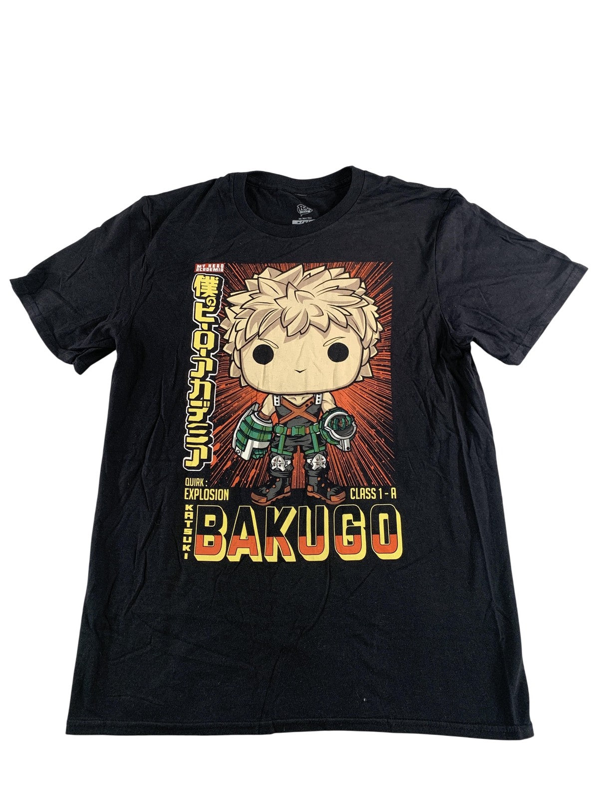 My Hero Academia Katsuki Bakugo Shirt Mens Medium Black Funko Pop Tees Graphic
