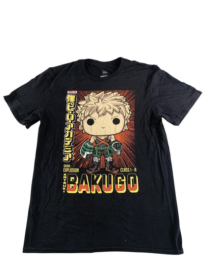 My Hero Academia Katsuki Bakugo Shirt Mens Medium Black Funko Pop Tees Graphic
