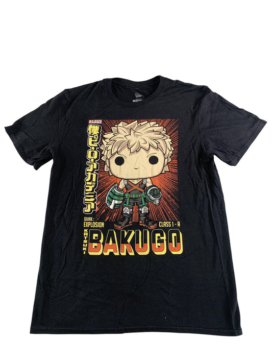 My Hero Academia Katsuki Bakugo Shirt Mens Medium Black Funko Pop Tees Graphic
