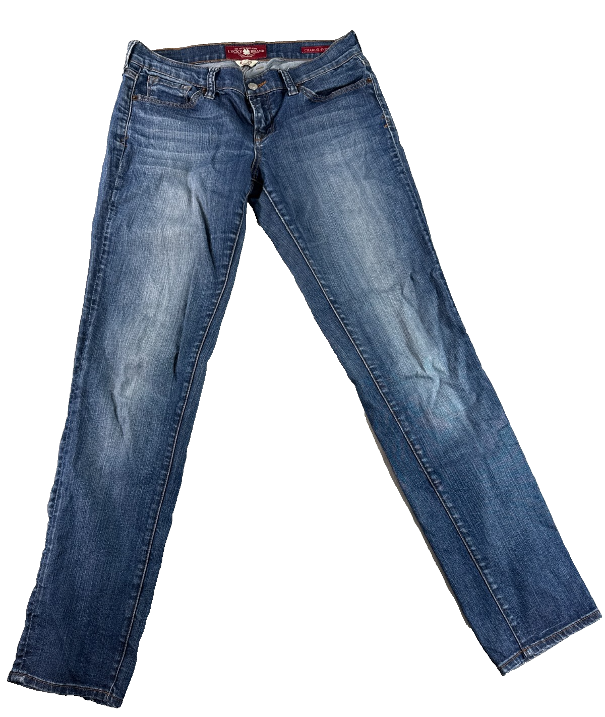 Lucky Brand Charlie Skinny Jeans 8/29 Regular Womens Blue Denim Medium Wash Pant