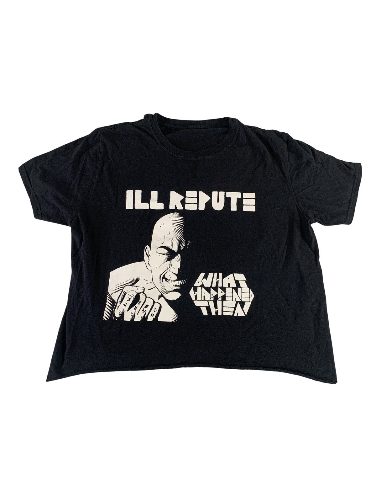 Vintage Ill Repute Shirt Mens Small Black What Happened Then Punk Band Tee 90s