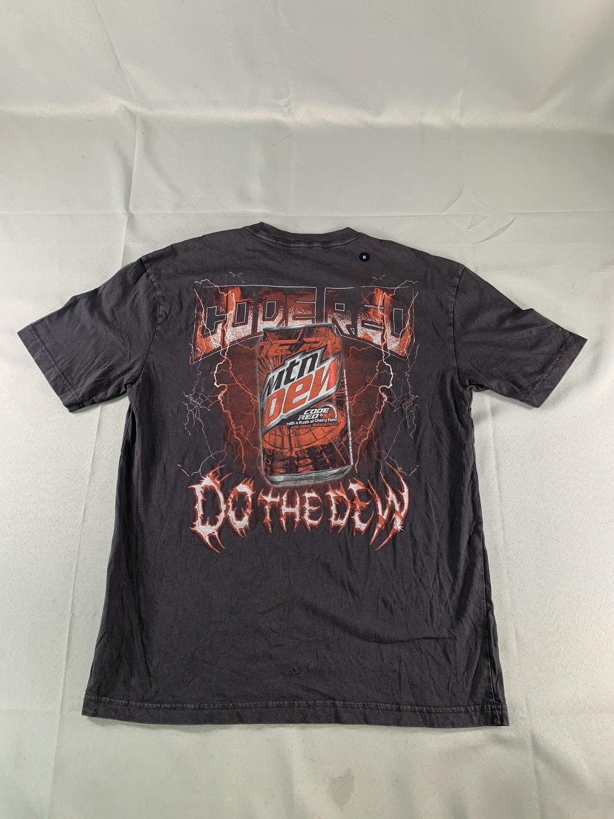 Hollister Mountain Dew Code Red Shirt Mens Medium Black Graphic Tee Boxy Fit on