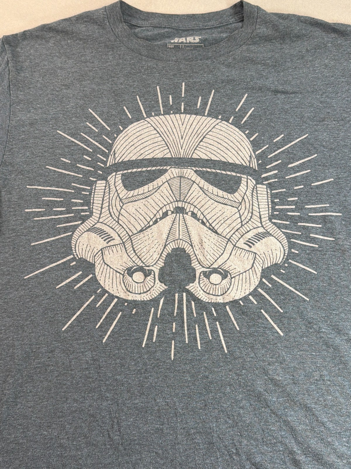 Star Wars Stormtrooper Helmet Sunburst Graphic Tee Fifth Sun Medium Heather