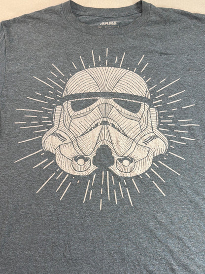 Star Wars Stormtrooper Helmet Sunburst Graphic Tee Fifth Sun Medium Heather