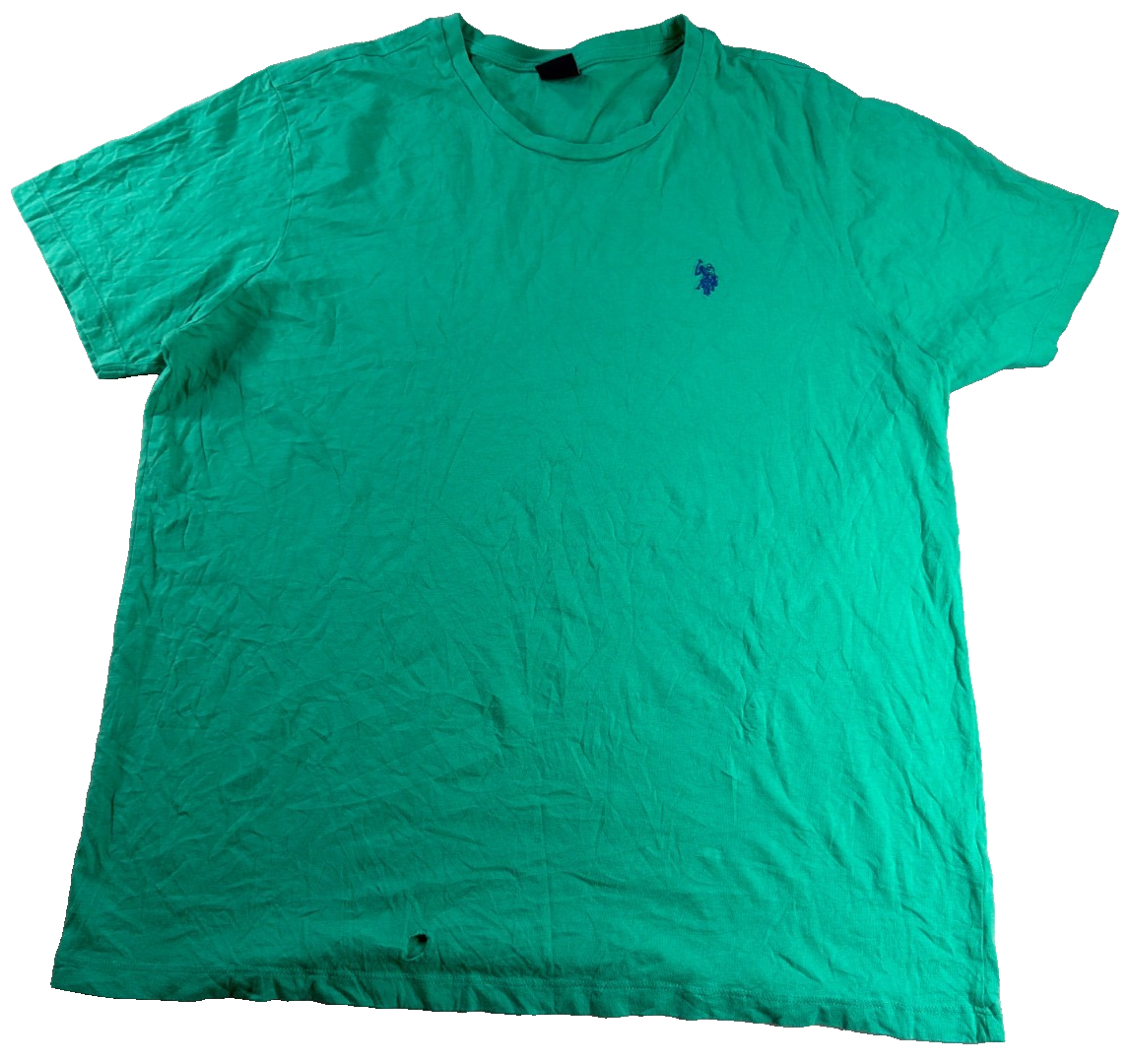 US Polo Assn Since 1890 Mens XL Green Crew Neck Tee Embroidered Logo AS-IS NWT
