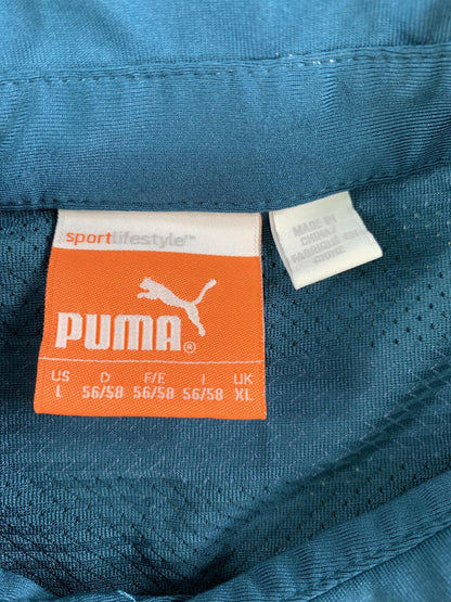 Puma Golf Polo Shirt Mens Large Colorful Stripe USP Dry Performance Collared Top
