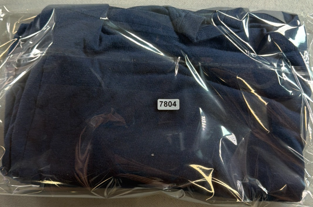Athletic Works Men Navy Blue Crew Neck Short Sleeve T-Shirt XL 46-48 Soft Blend