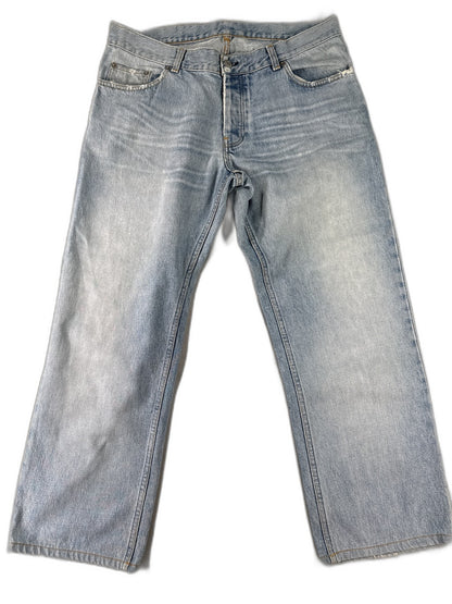 Helmut Lang Straight Leg Jeans 36 Light Wash 100% Cotton Regular Fit