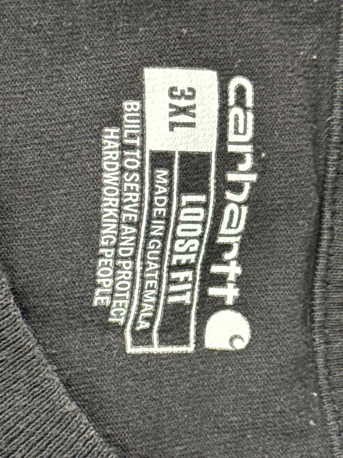 Carhartt K87 Pocket Tee 3XL Black Cotton Regular Fit Short Sleeve Graphic