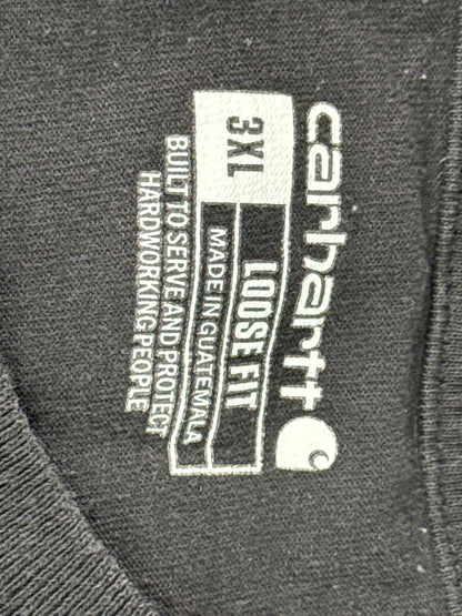 Carhartt K87 Pocket Tee 3XL Black Cotton Regular Fit Short Sleeve Graphic