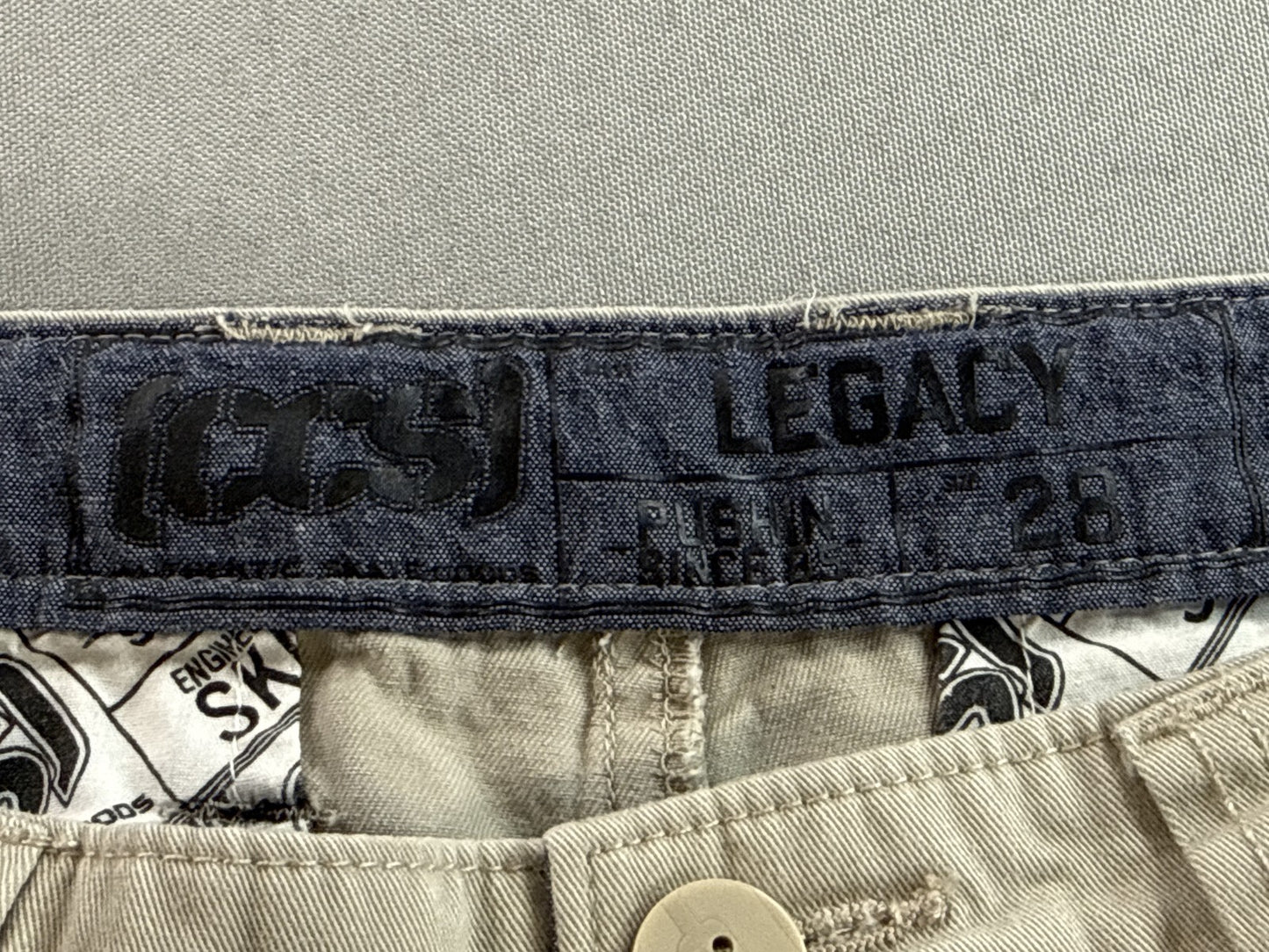 LECAVY Cargo Shorts 28 Khaki Regular Fit Chino Cotton Pockets Outdoor Pants