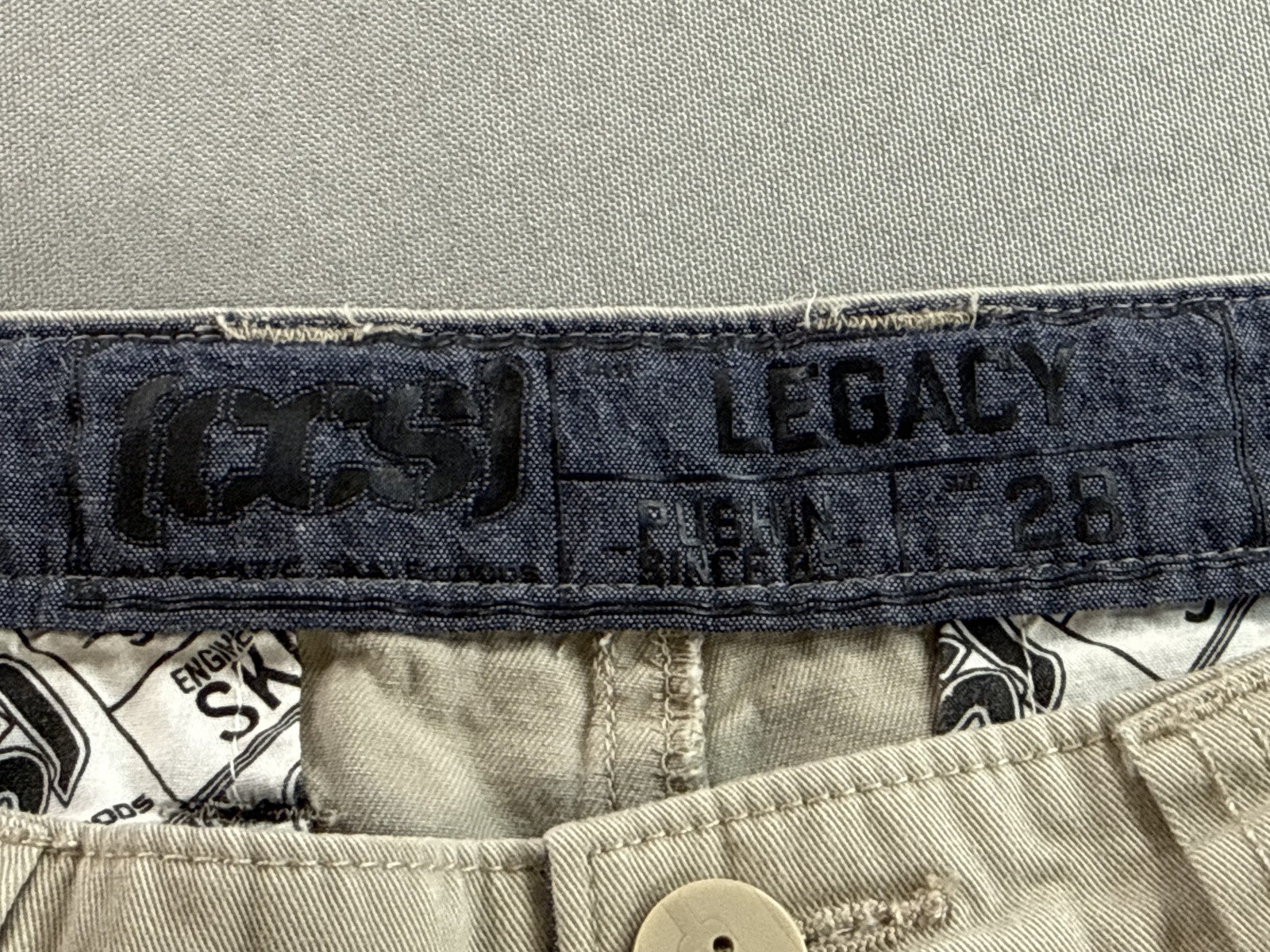 LECAVY Cargo Shorts 28 Khaki Regular Fit Chino Cotton Pockets Outdoor Pants