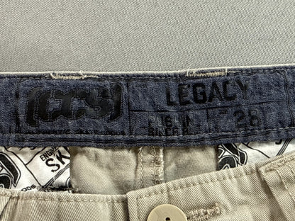 LECAVY Cargo Shorts 28 Khaki Regular Fit Chino Cotton Pockets Outdoor Pants