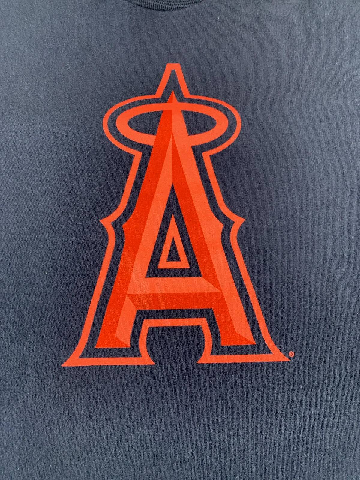 Los Angeles Angels Shirt Mens Large Navy MLB Baseball Kiiiid 27 Majestic Tee Red