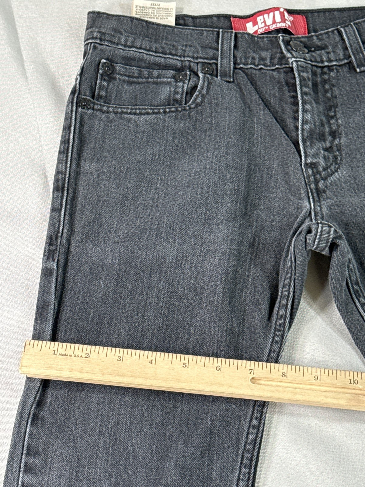 Levi's 511 Straight Fit Jeans 27X27 Black Cotton Elastane Regular Classic