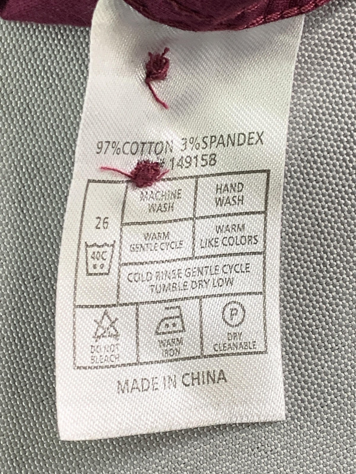 Craft + Flow Shirt Mens Large Cranberry Diamond Print Stretch Button Down LS