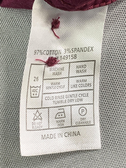 Craft + Flow Shirt Mens Large Cranberry Diamond Print Stretch Button Down LS