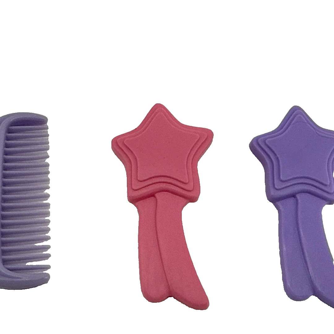 Shooting Star Brushes Comb Lot My Little Pony G1 Purple Pink 1980s Vintage MLP